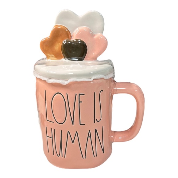 Rae Dunn "LOVE IS HUMAN" Figural Coffee Mug - Picture 1 of 1